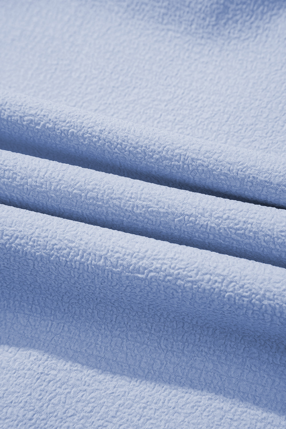 Beau Blue Textured Flutter Sleeve Square Neck Bow Back Mini Dress