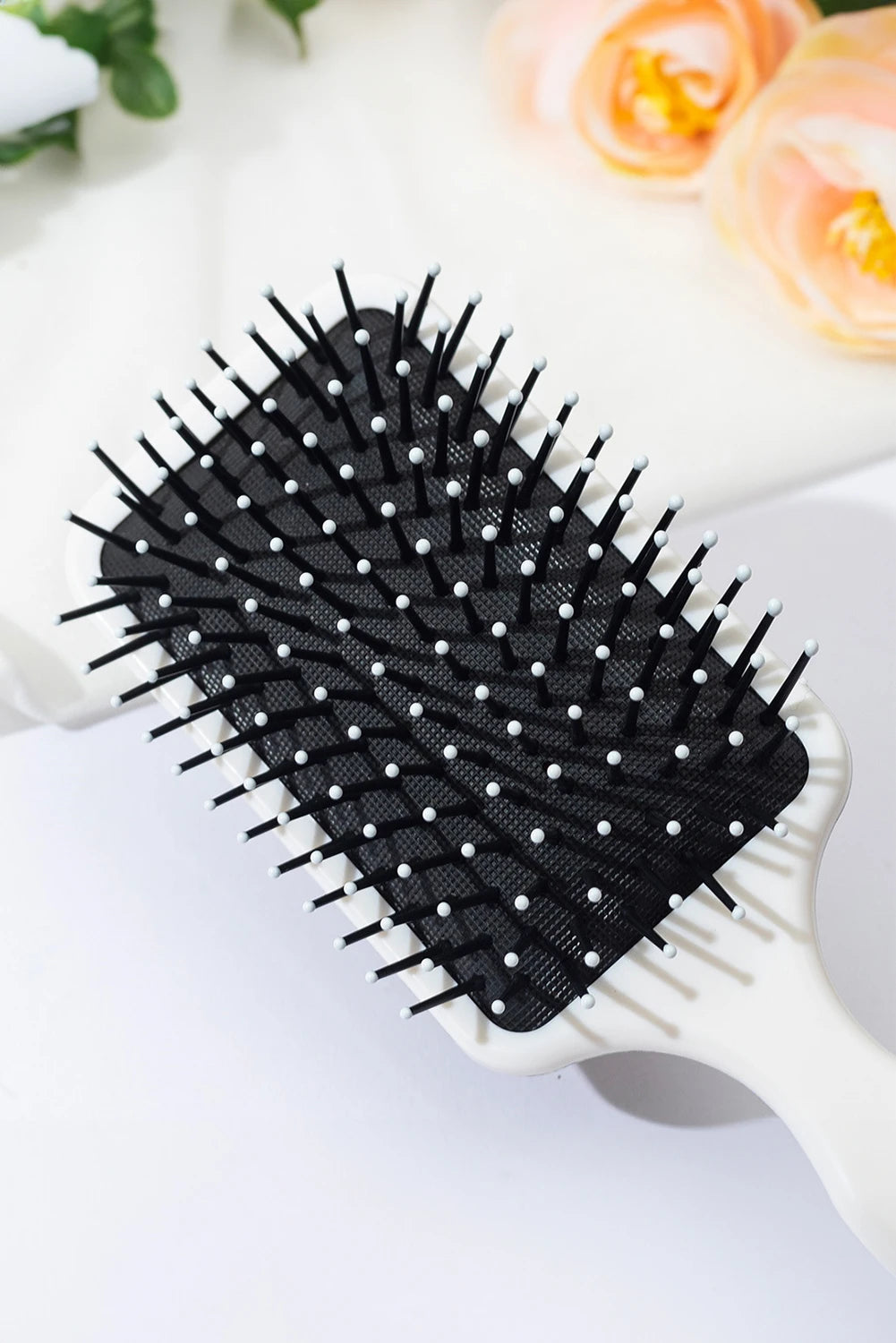 Iceland Blue Flower Bow Print Large Paddle Air Cushion Comb