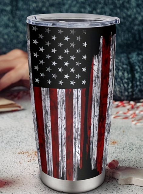 Dirty blue American Flag Stainless Steel Insulated Tumbler 20oz
