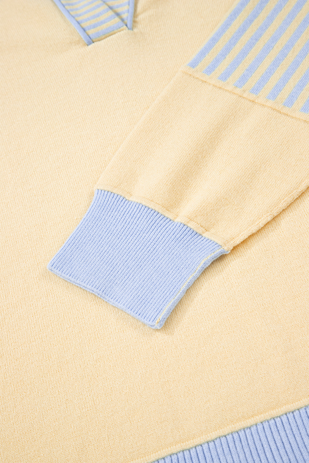 Pink Contrasting Polo Collar Color Block Knit Drop Shoulder Sweater