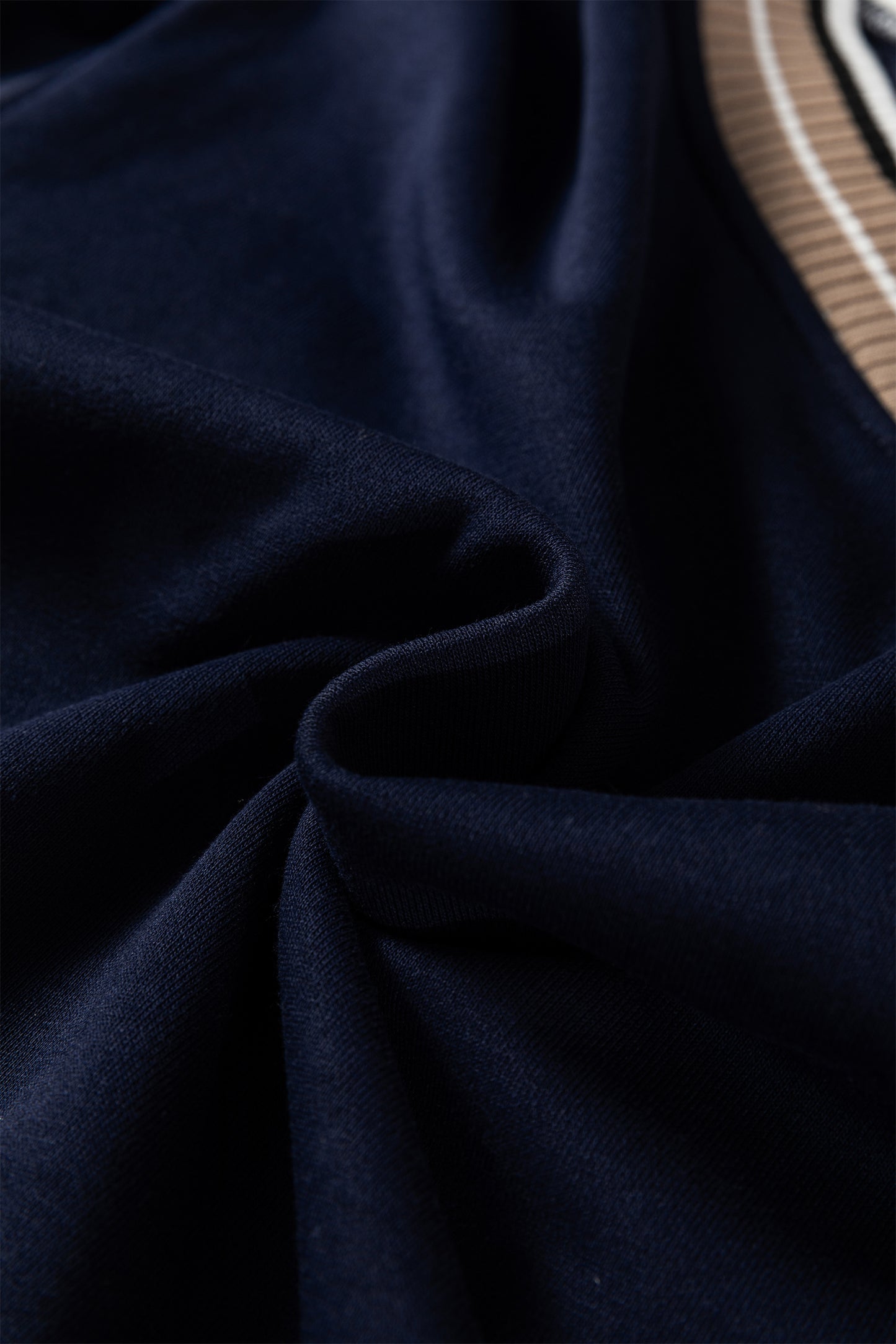 Gray Varsity Contrast Striped Trim V Neck Sweatshirt