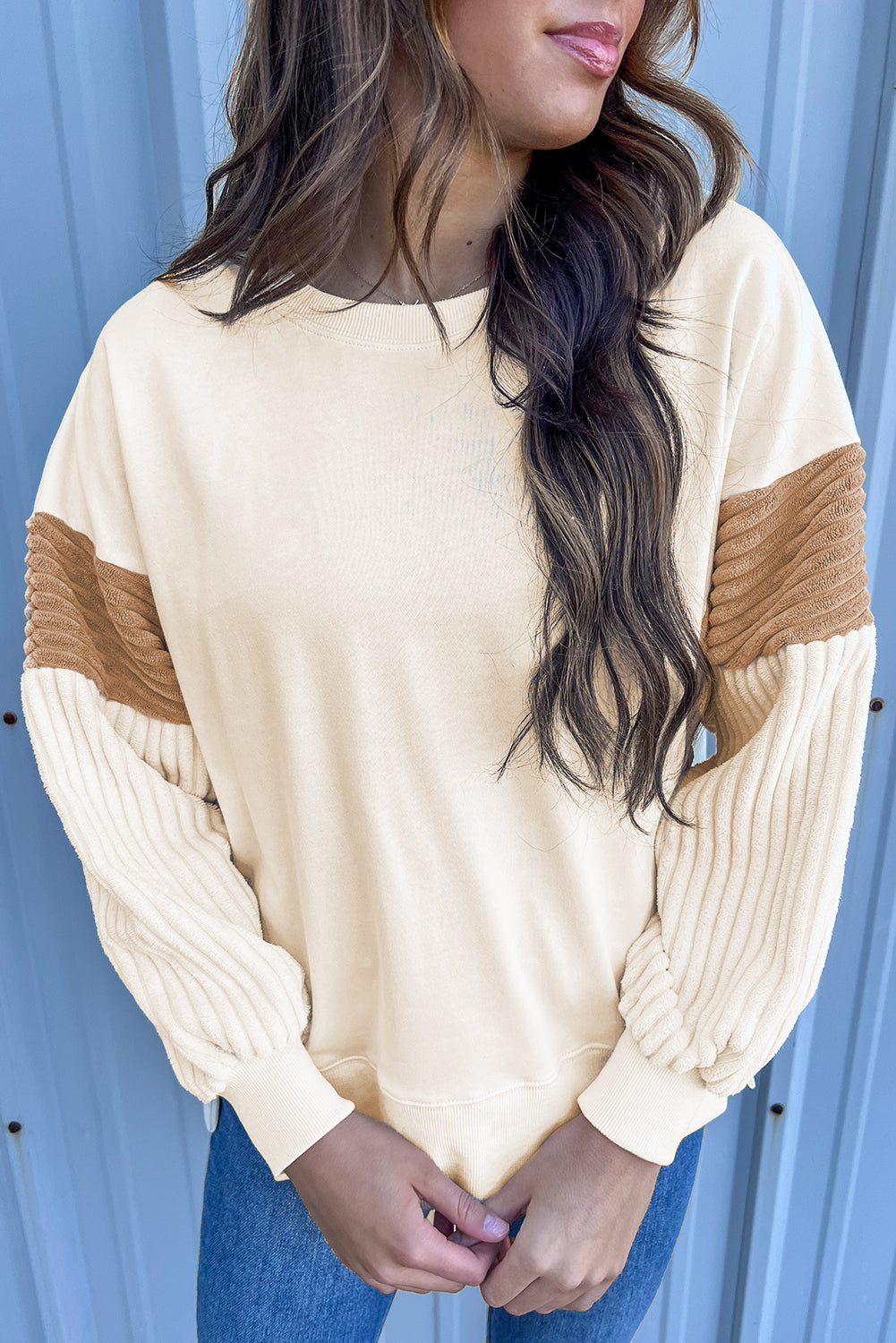 Ella Patchwork Drop Shoulder Pullover