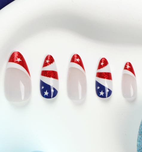 Red Independence Day Nails Stickers