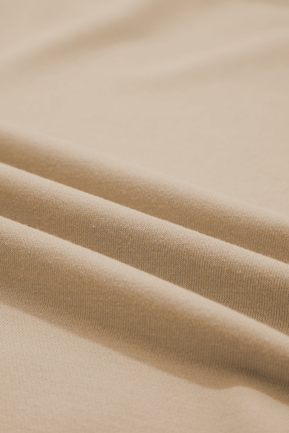 Parchment Raw Edge Exposed Seam Raglan Sleeve Side Slit Sweatshirt