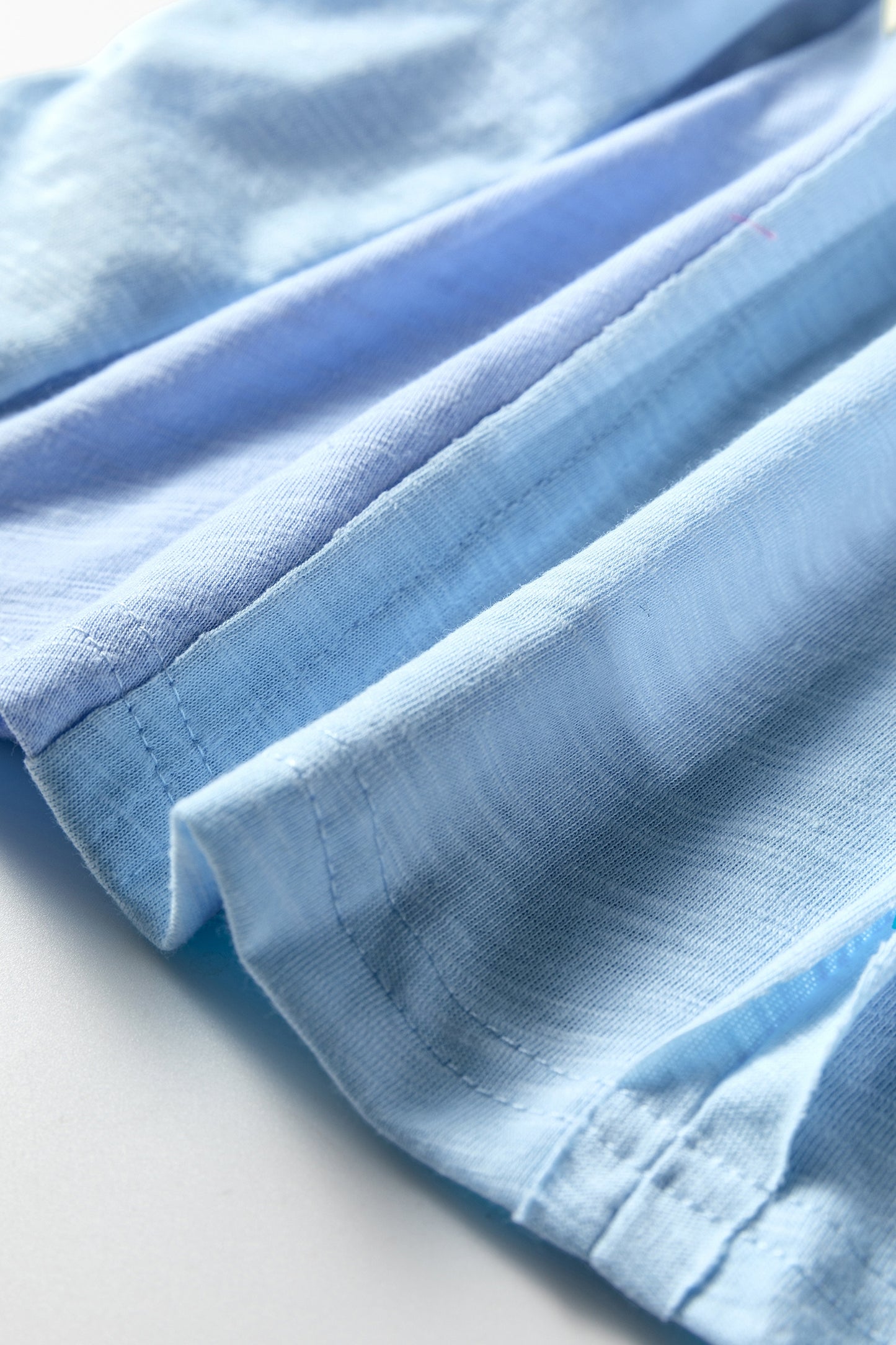 Green Flower Patched Exposed Seam Bracelet Sleeve Oversized T Shirt