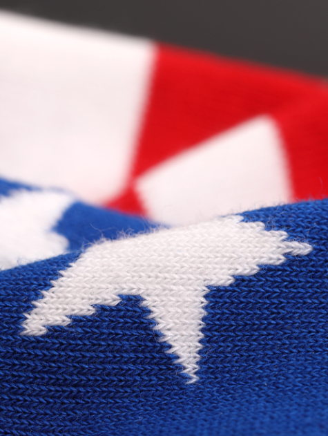 Sail Blue American Flag Pattern Soft Knitted Socks