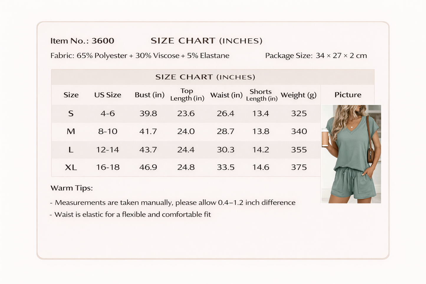 Women’s V Neck Short Sleeve Top and Drawstring Shorts Set Casual Summer Lounge Outfit
