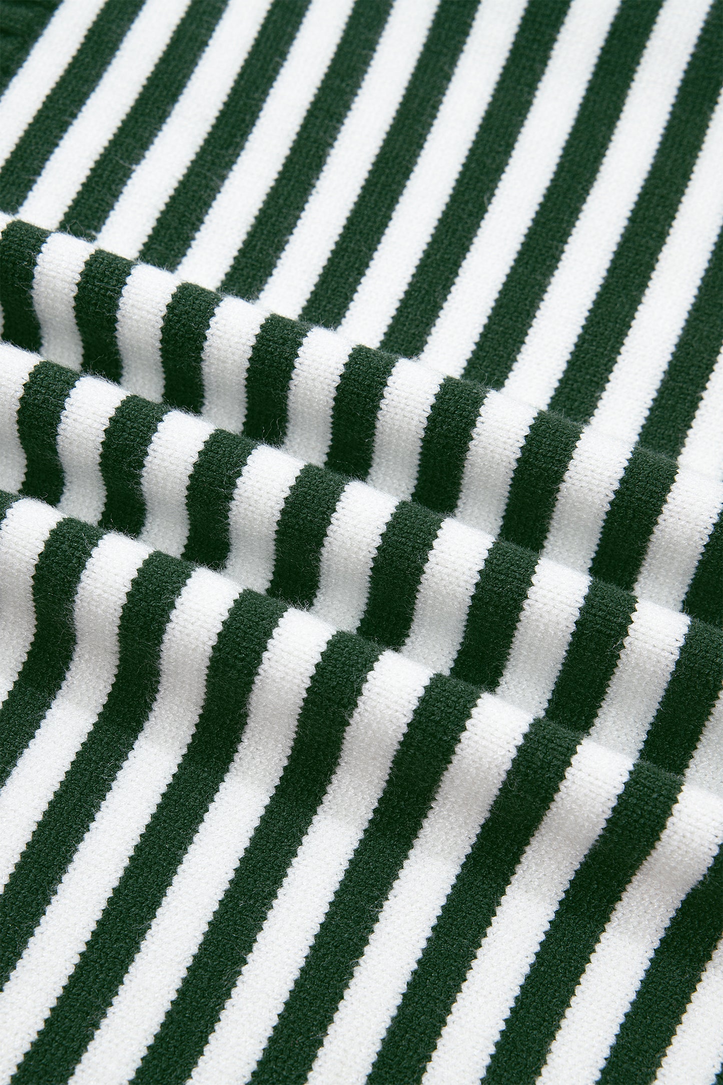 Striped Button Placket Drop Shoulder Long Sleeve Sweater