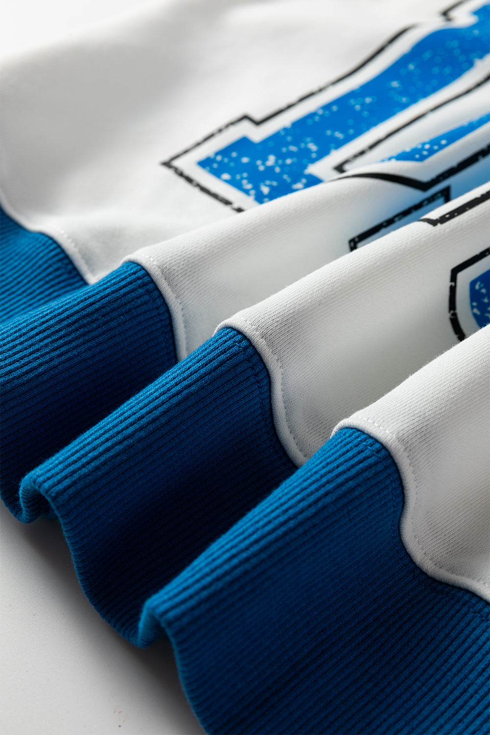 Oatmeal GAME DAY Letter Graphic Varsity Striped Detail Baggy Sweatshirt