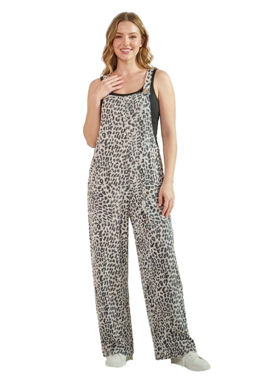 SLEEVELESS ANIMAL URBAN RIBBED JUMPSUITS