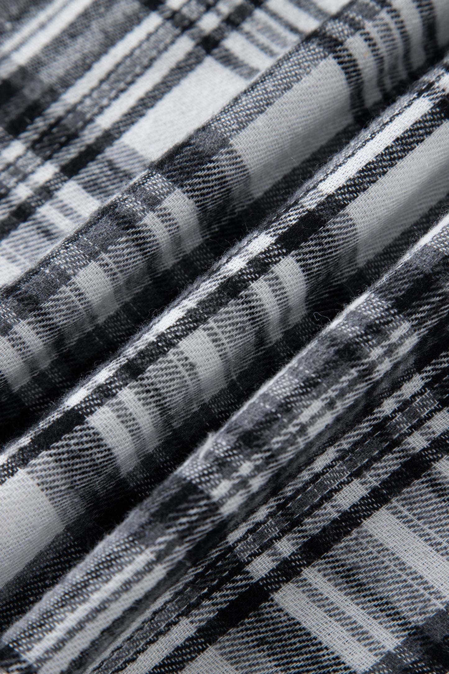 Brown Plaid Patchwork Long Sleeve Button Hooded Blouse