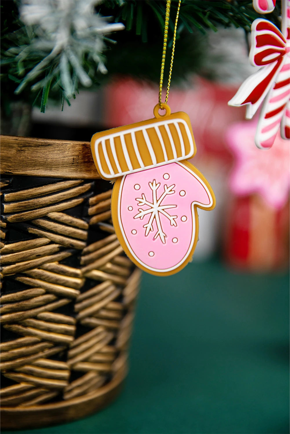 Pink 12pcs Christmas Tree Hanging Ornaments