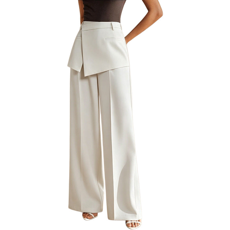 Women's High Waist Wide Leg Layered Corset Dress Pants
