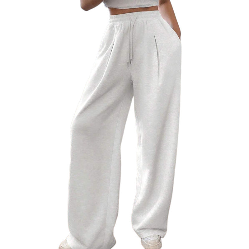 Women's High Waist Wide Leg Sweatpants Cotton Lounge Pants