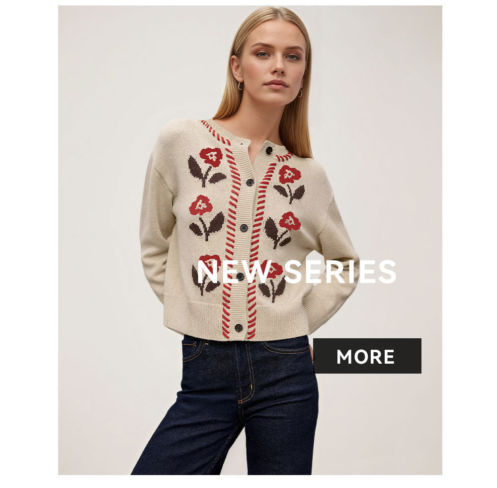 Women's Vintage Floral Knit Button Cardigan