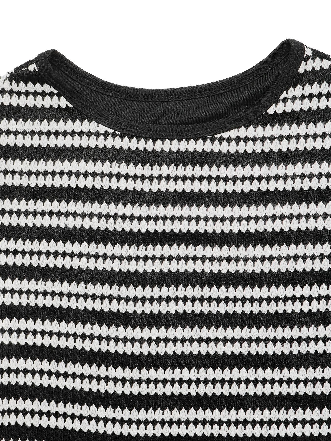 Striped Sleeveless Knit Bodycon Midi Dress Casual