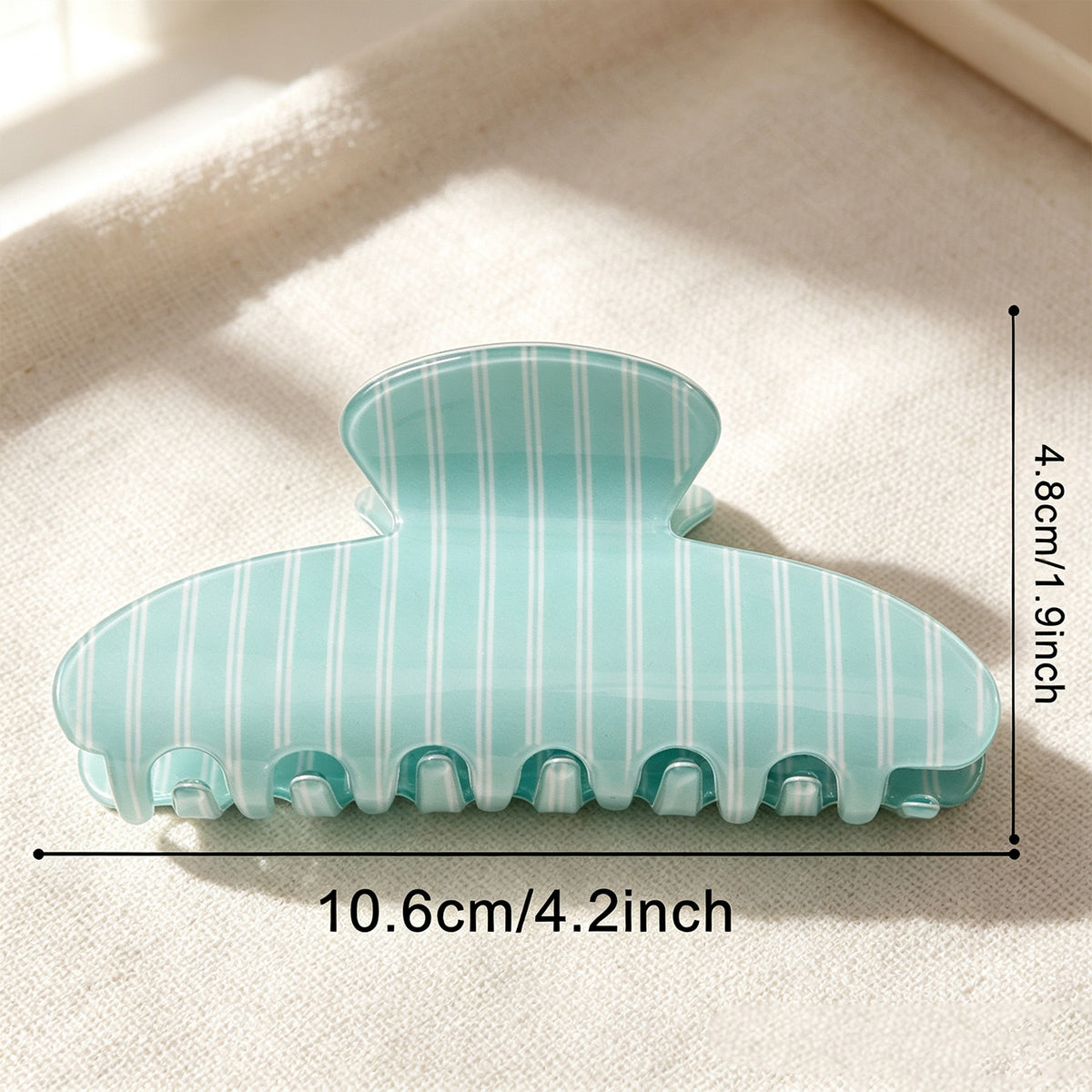 Pastel Stripe Large Hair Claw Clip