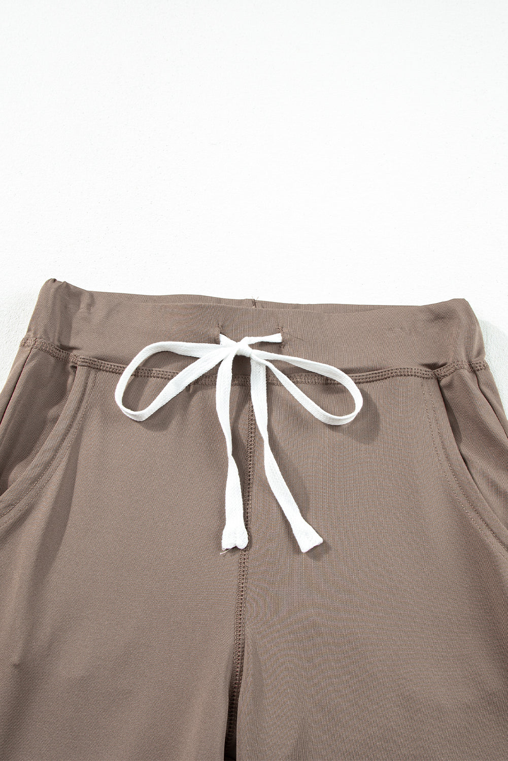 Moss Green Drawstring Waist Pocketed Joggers