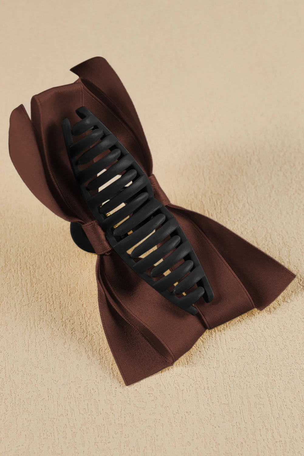 Solid Color Bow Decor Large Hair Claw Clip