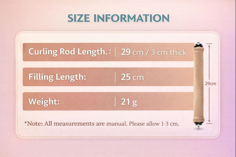 No-Heat Hair Curlers, 3-Loop Rubber Rods for Soft Waves
