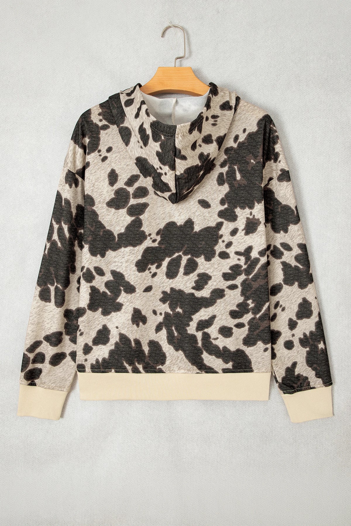 Multicolour Western Print Long Sleeve Pocket Regular Fit Hoodie
