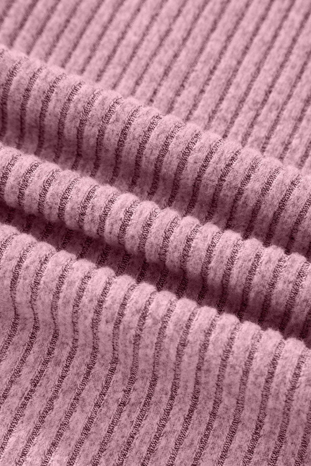 Ribbed Texture Drop Shoulder Henley Knit Top