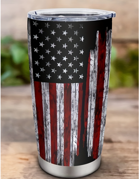 Dirty blue American Flag Stainless Steel Insulated Tumbler 20oz