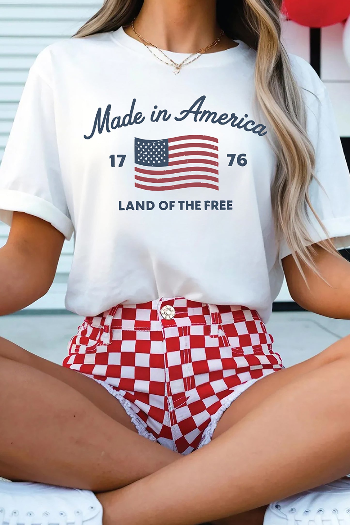 Flag Cotton Blend Graphic Tee Patriotic Boutique