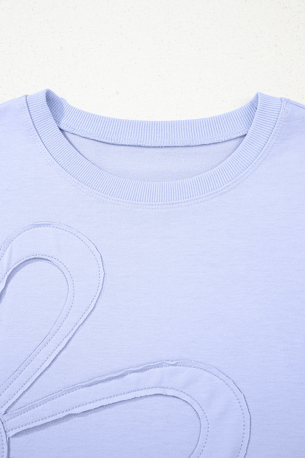 Beau Blue Floral Patched Half Sleeve Tunic Top