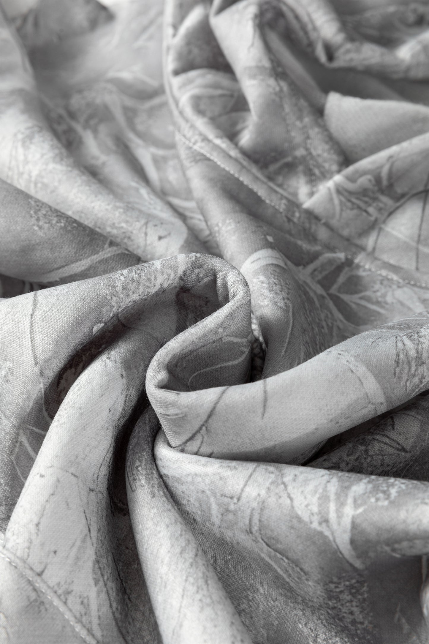 Gray Plus Size Camouflage Woodland Print Oversized Sporty Hoodie