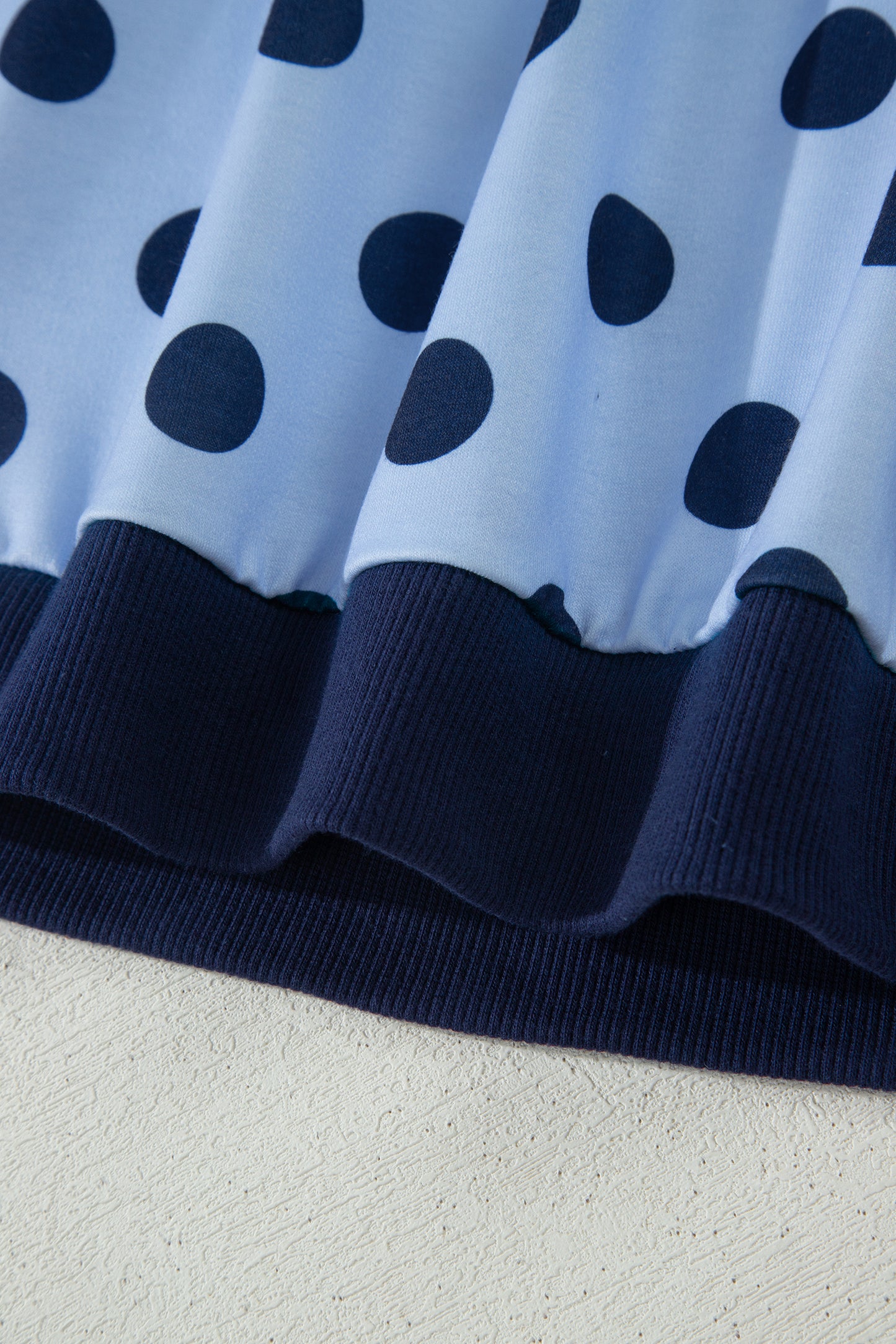 Polka Dot Knit Tee Casual Colorblock Boutique Top