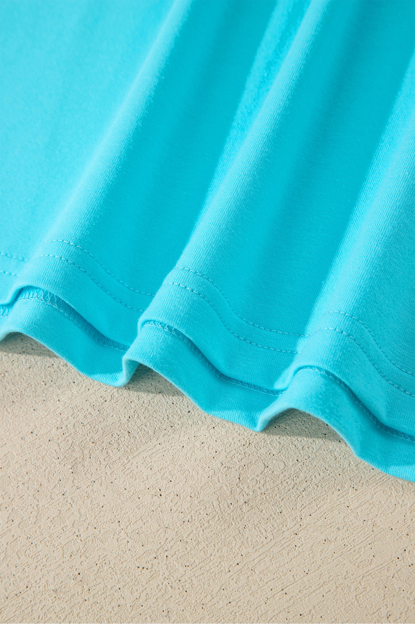 Bonbon Solid Color V Neck Short Puff Sleeve Blouse