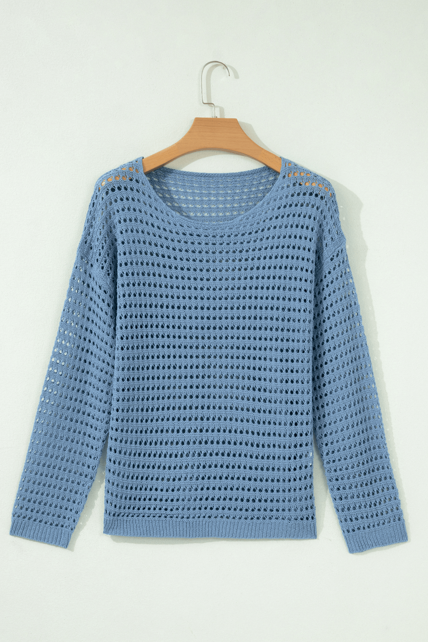 Open Knit Acrylic Sweater Beach Crochet Lightweight