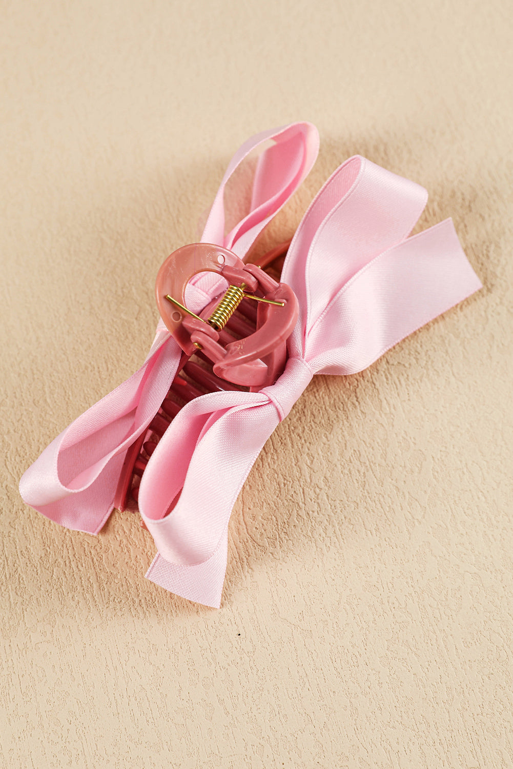 Solid Color Bow Decor Large Hair Claw Clip