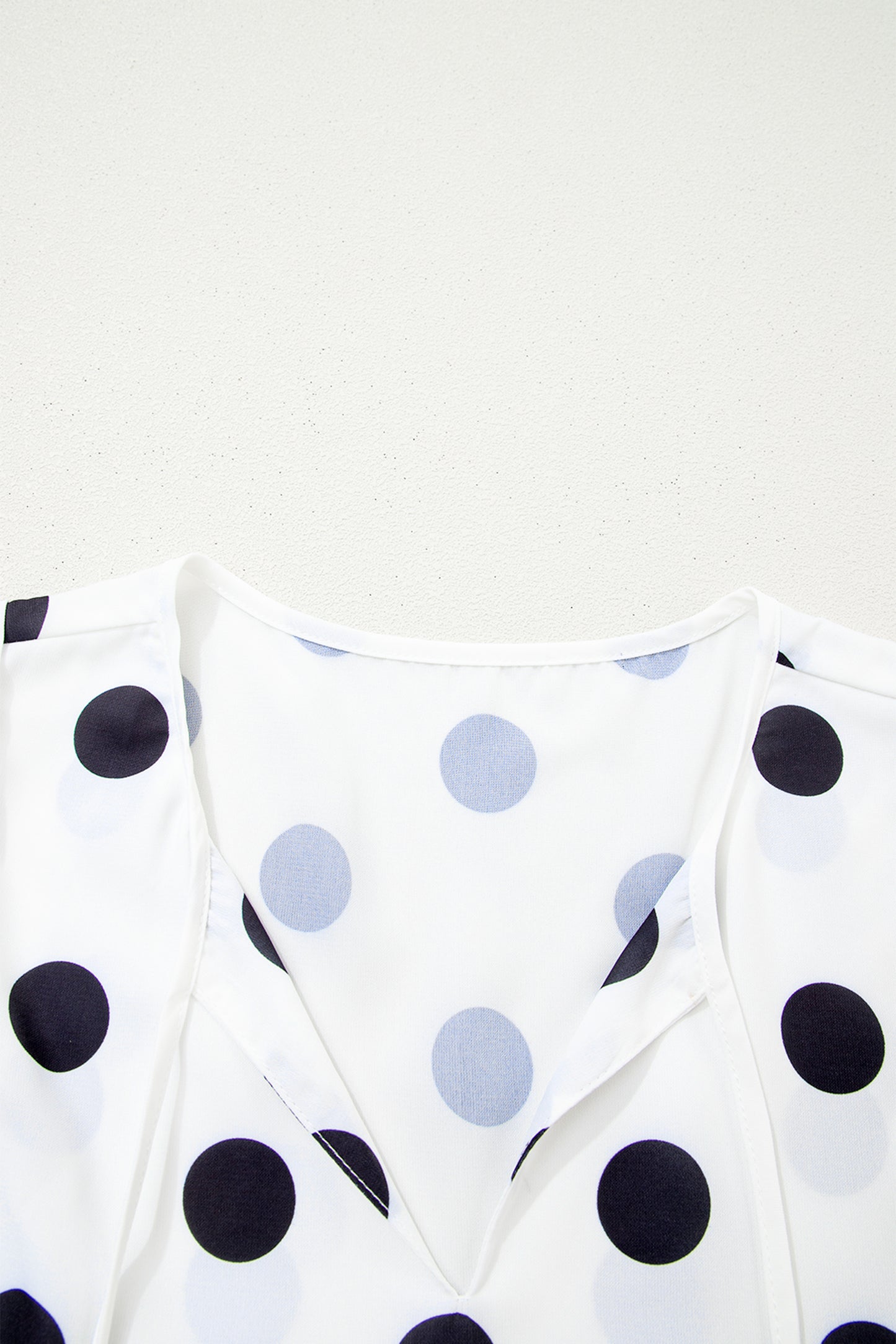 Polka Dot Chiffon Blouse Boho Babydoll Flutter Top