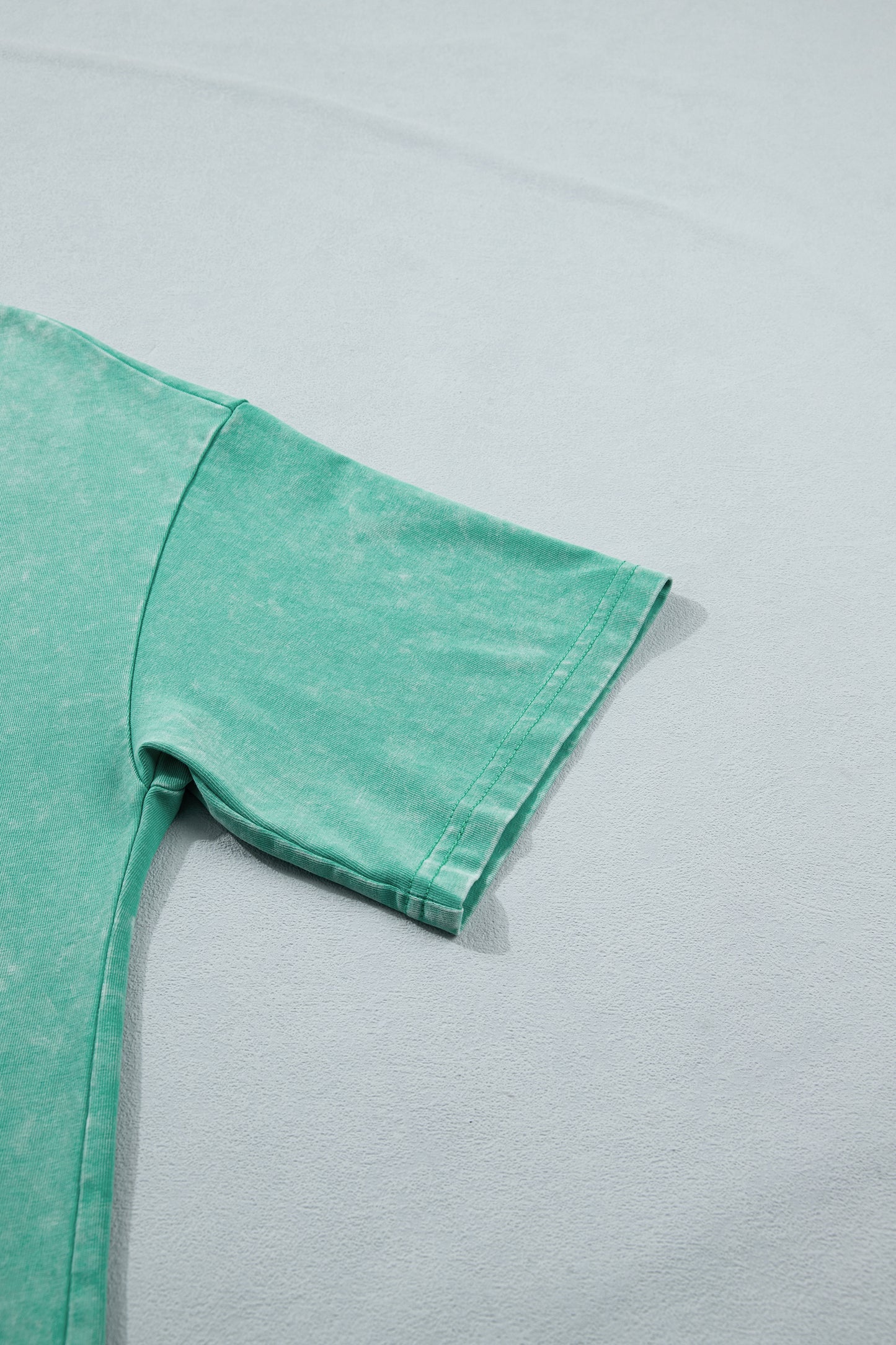 Solid Cotton Tee Vintage Washed Oversized Casual Top