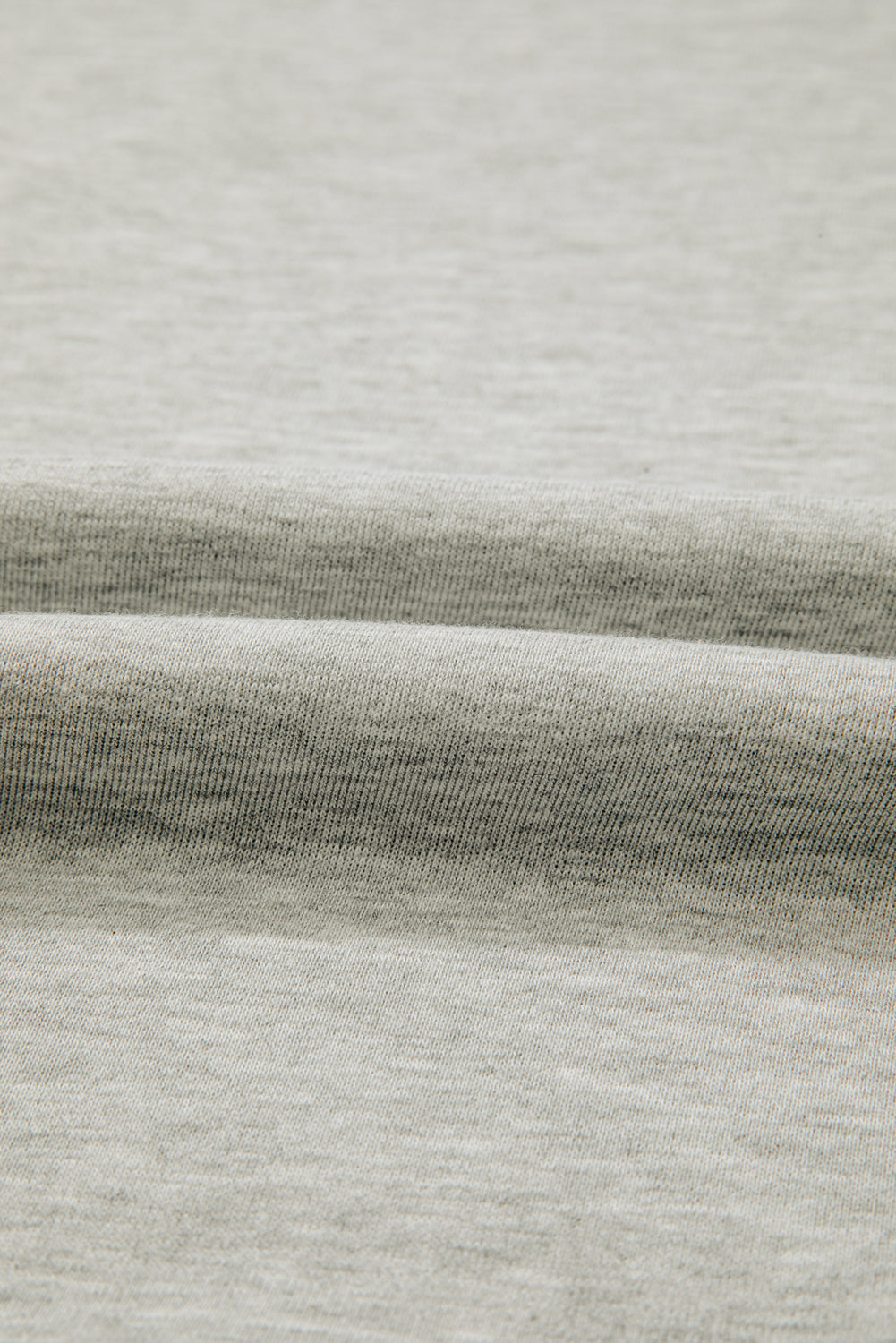 Light Grey Plus Size Thread Embroidered Drop Shoulder Round Neck Sweatshirt