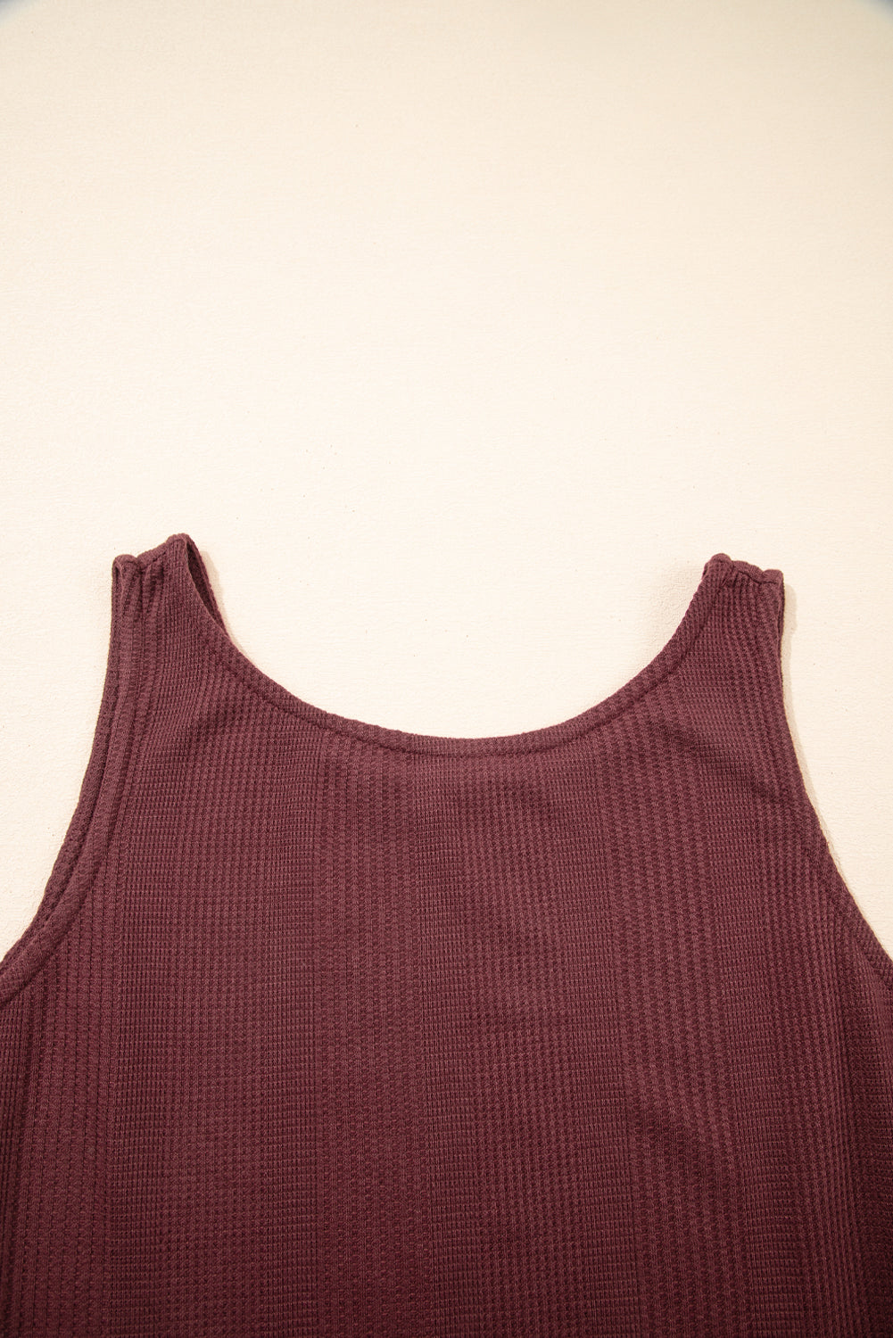 Duffel Green Solid Color Ribbed Ruffle Tank Top and Pants Set