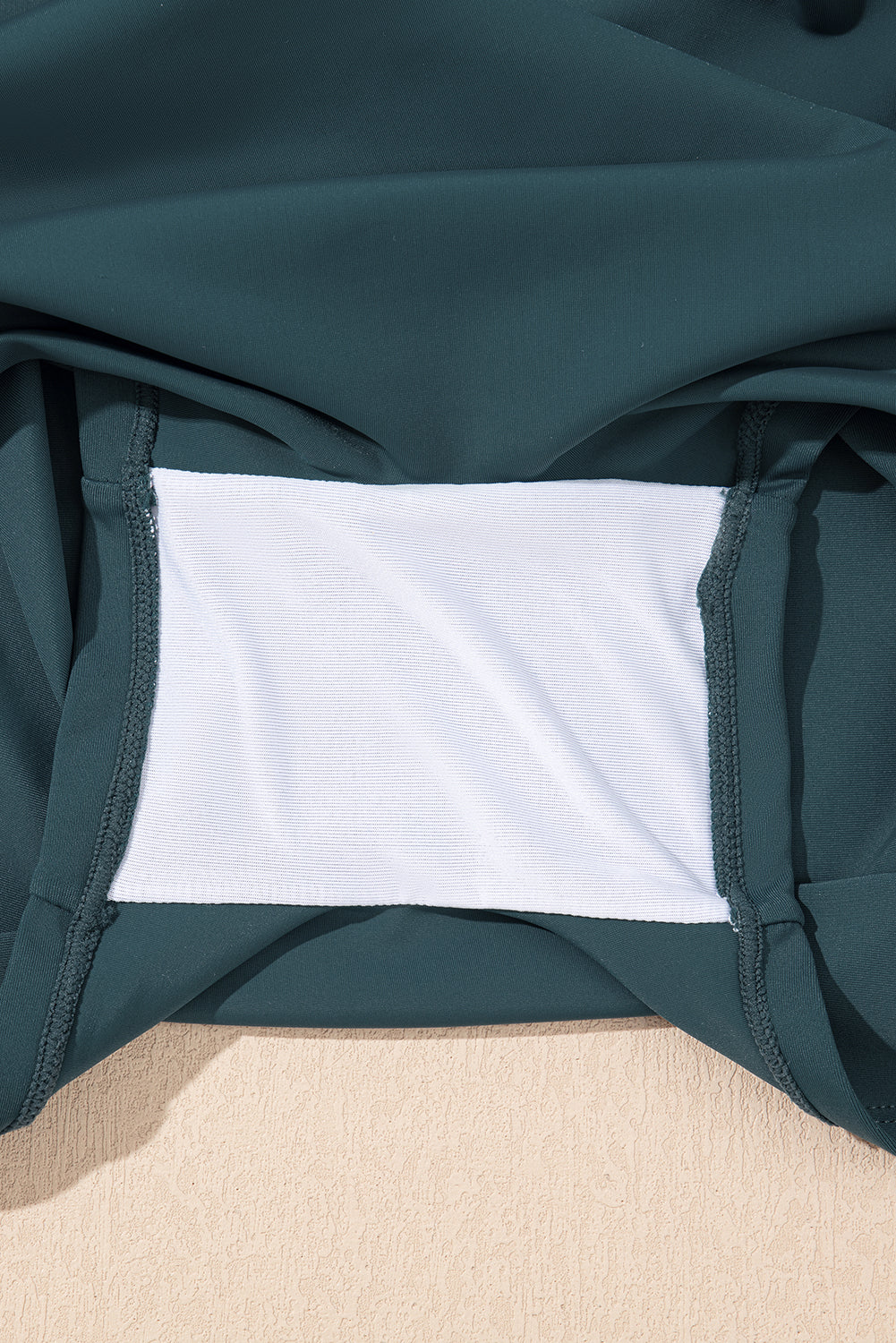 Sea Green Solid Pocketed Crossover High Waist Swim Skort