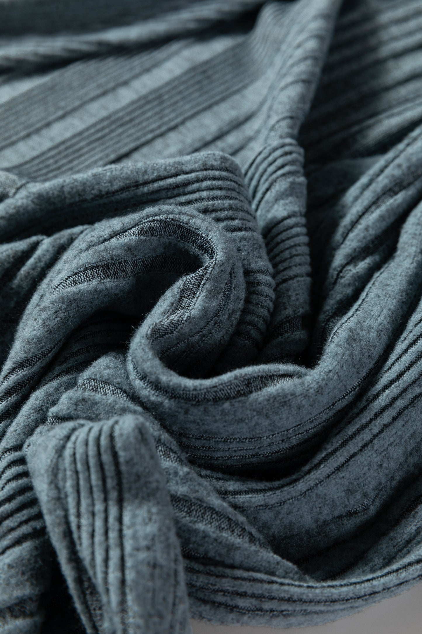 Black Ribbed Open Front Knitted Top with Pockets