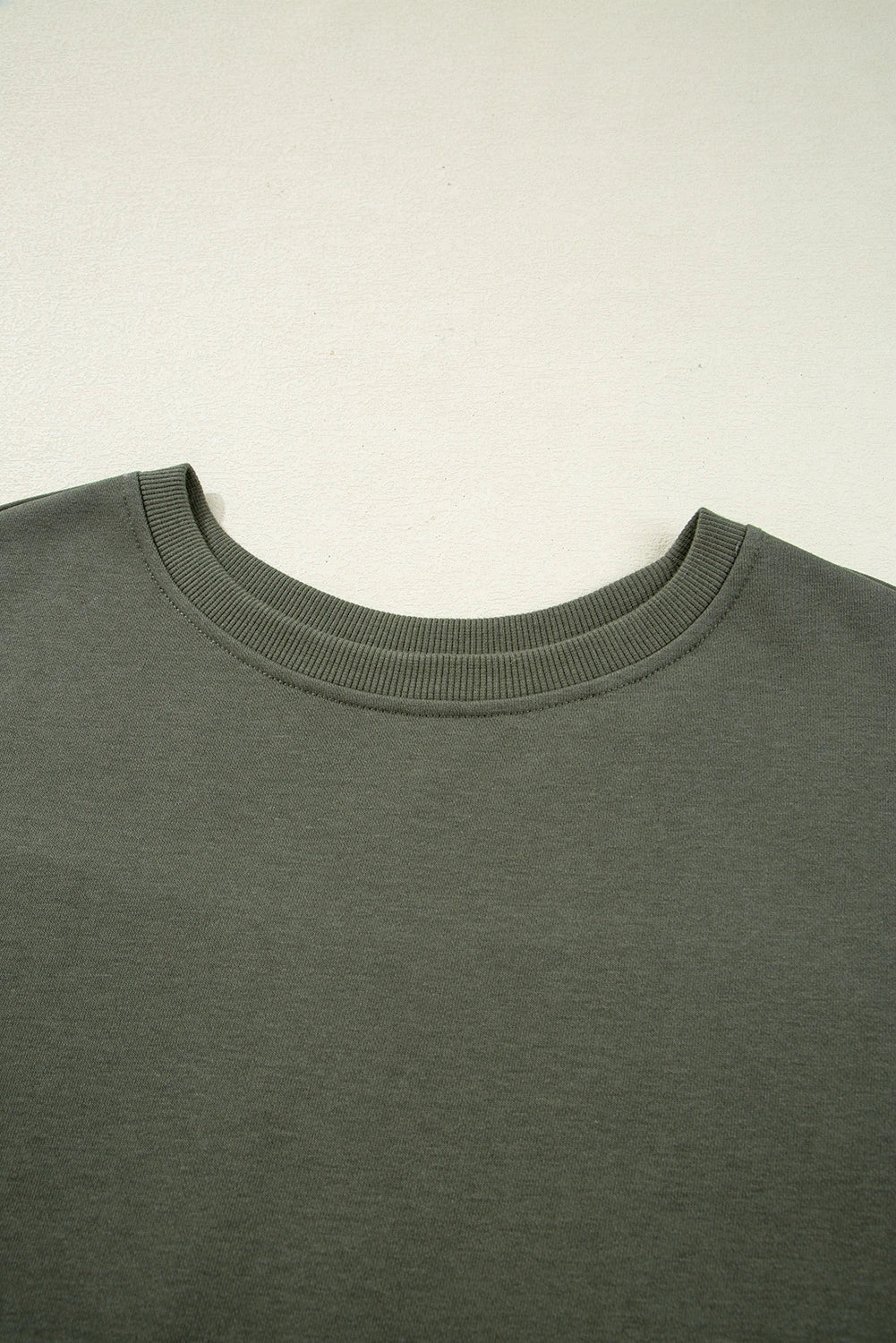 Moss Green Vintage Plaid Patchwork Drop Shoulder Sweatshirt