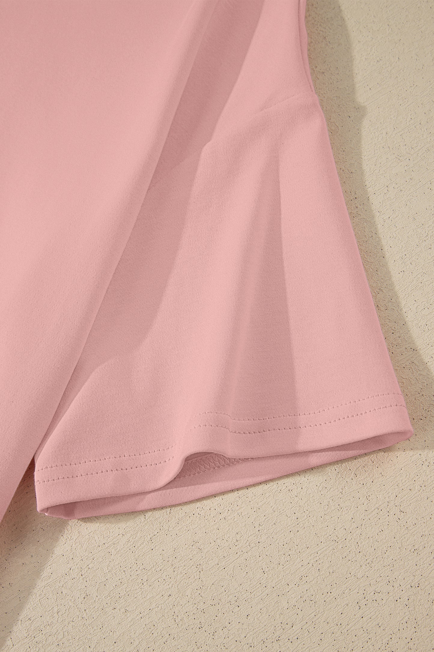 Solid Cotton Tee High Neck Oversized Casual Top