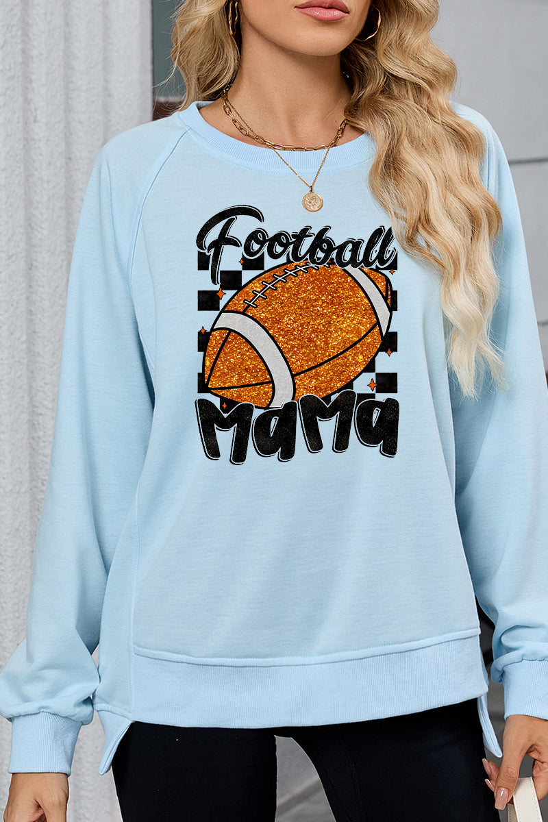 Football Graphic Sweatshirt Casual Game Day