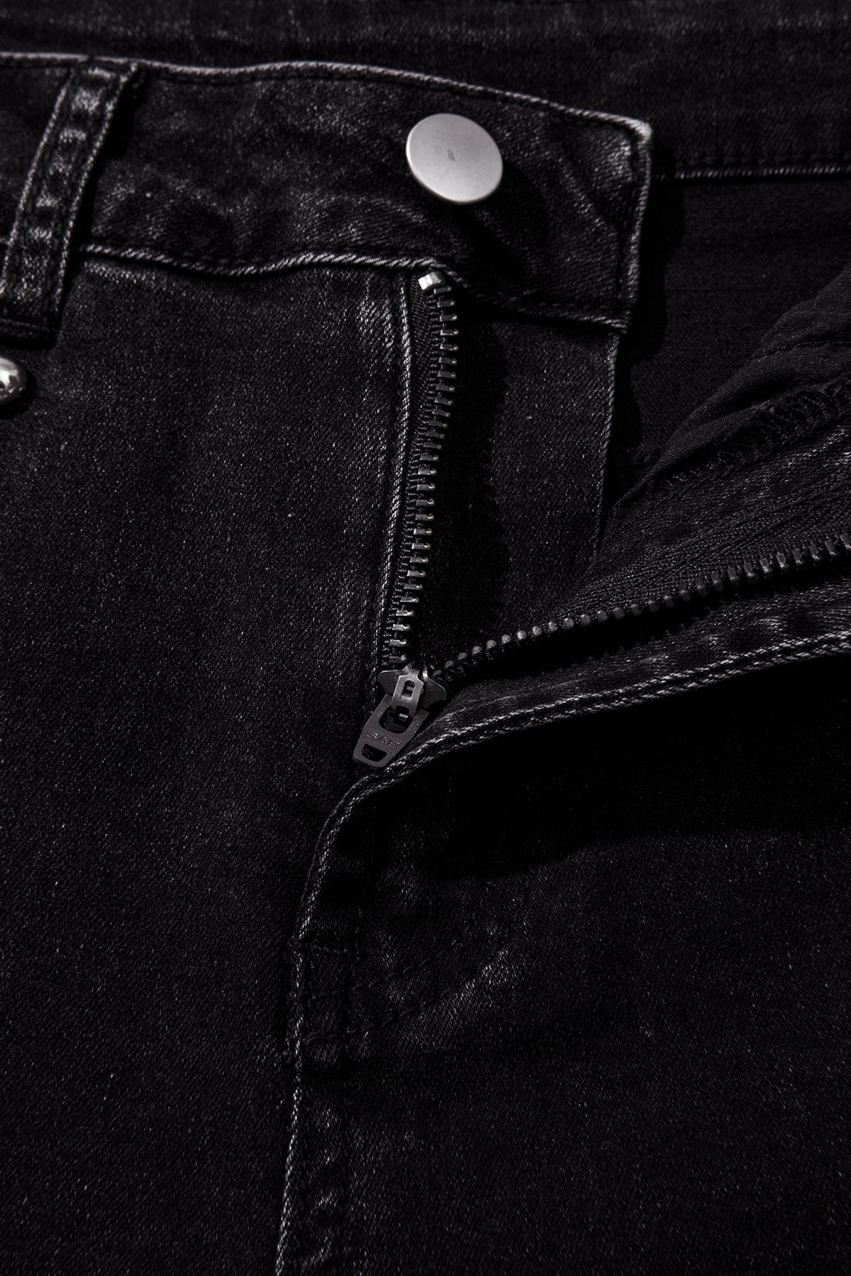 Black Studded Detail Straight Leg Casual Loose Jeans