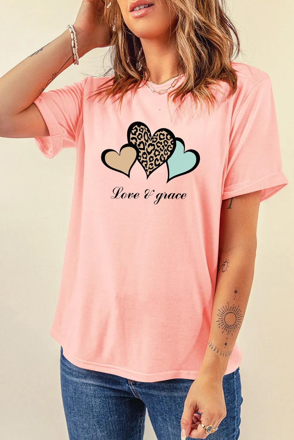 Valentine’s Day Love and Grace Heart Graphic Tee