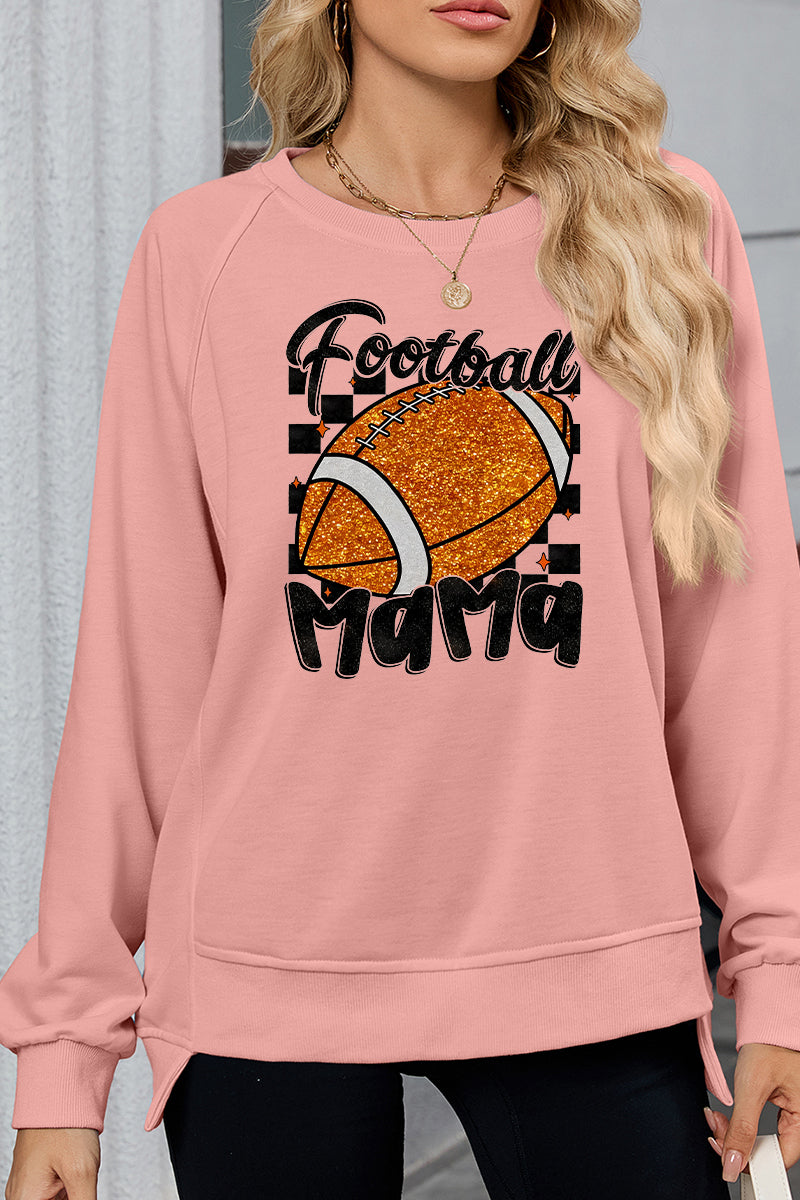 Football Graphic Sweatshirt Casual Game Day