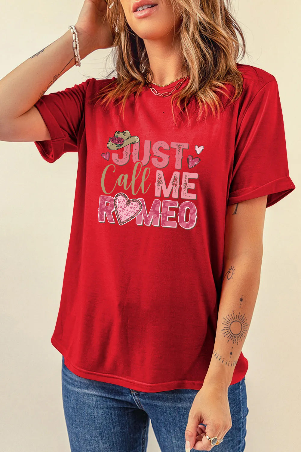 Valentine’s Day Just Call Me Romeo Graphic Tee