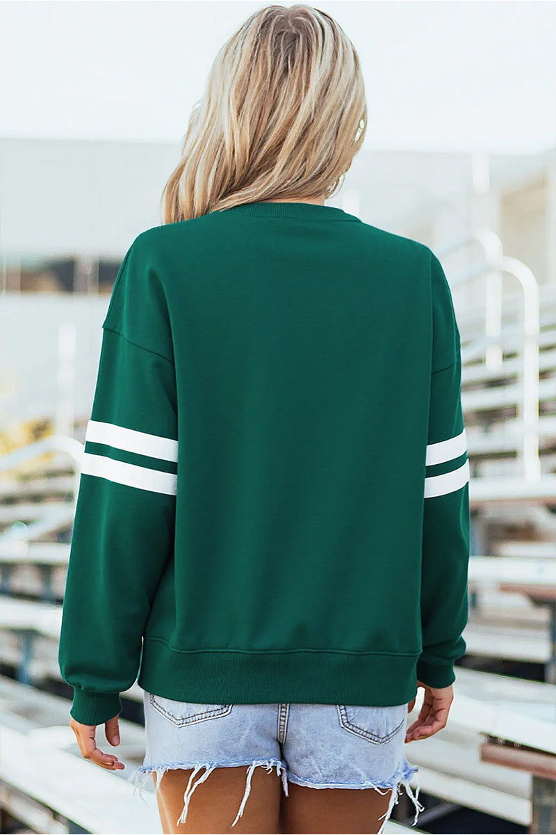 Soccer Mom Sweatshirt Women Game Day Pullover Green Varsity