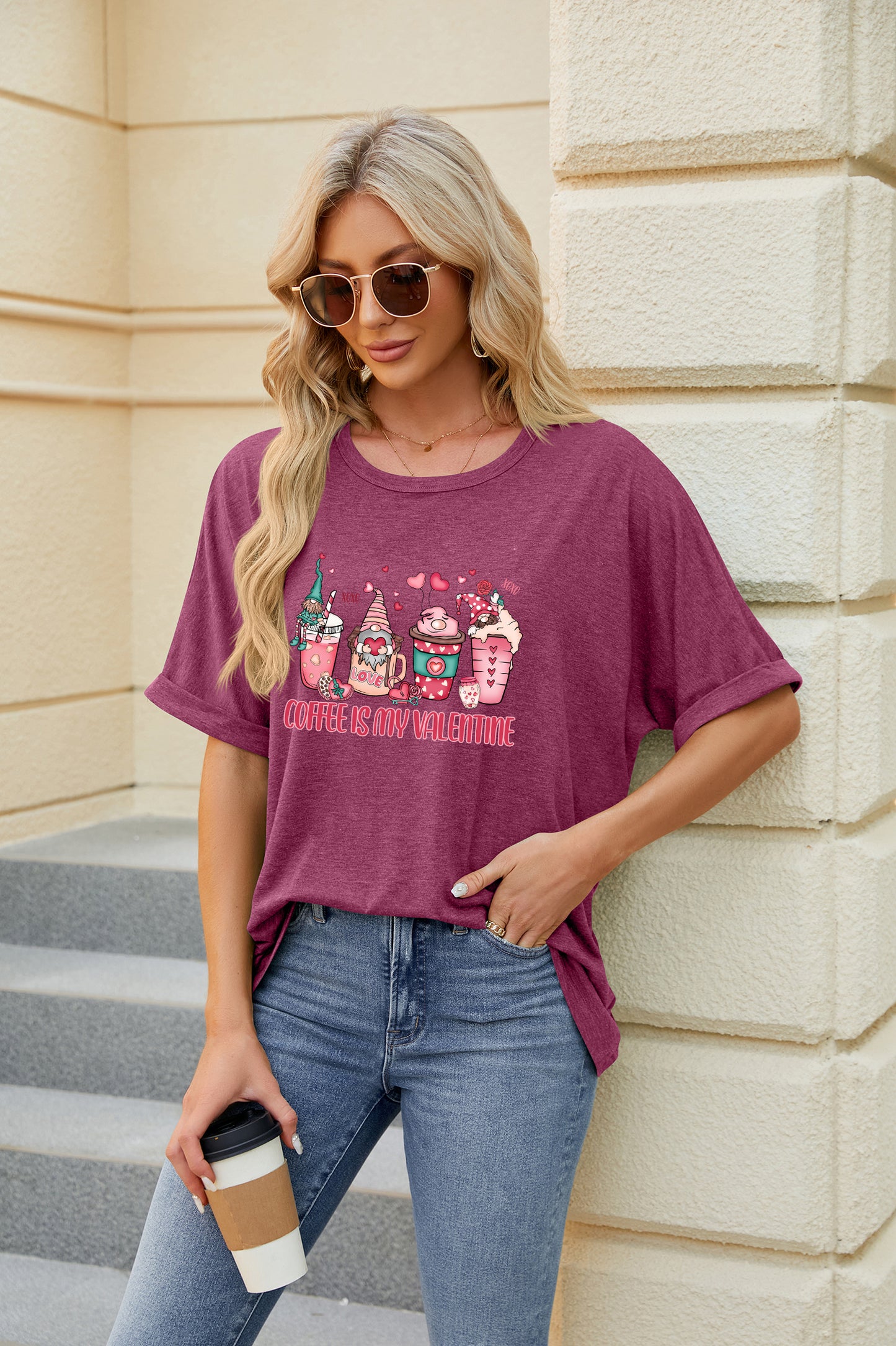 Valentine's Day Coffee Is My Valentine Graphic Tee