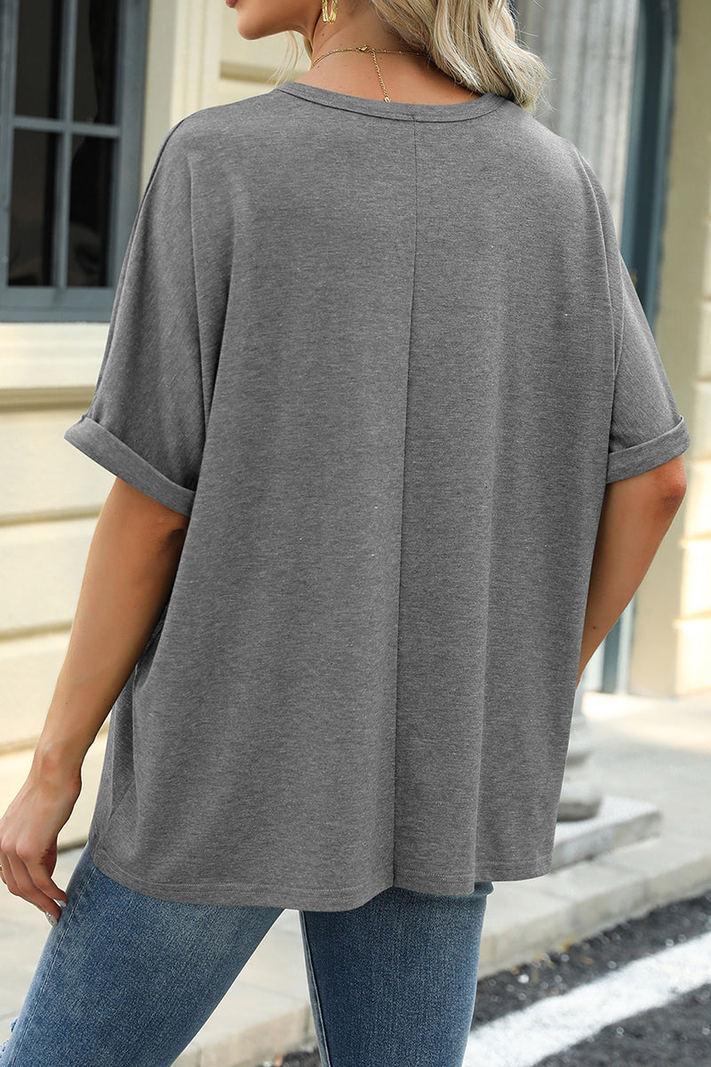 Football Cherry Graphic Rayon Blend Tee Game Day Trendy